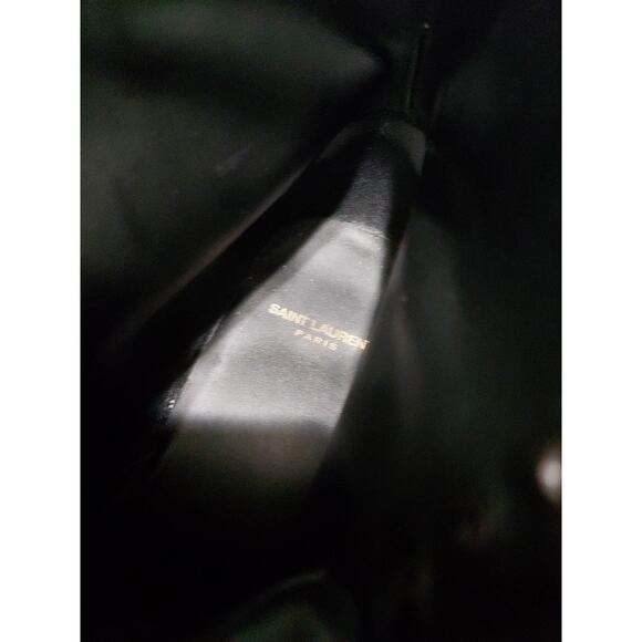 $1,000 Saint Laurent Black Leather Army Boots size US 10 /EU 43 Made in Italy main image 4